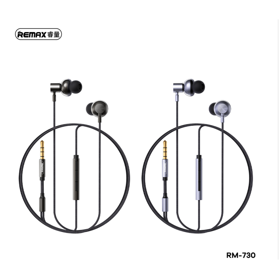 REMAX RM-730 Handsfree Earbuds Ενσύρματα Ακουστικά με Βύσμα 3.5mm ...