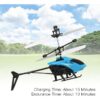 Επαναφορτιζόμενο Τηλεκατευθυνόμενο Ελικόπτερο με την Κίνηση του Χεριού σε Μπλε Χρώμα