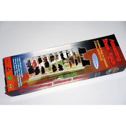 Πλαστική παπουτσοθήκη 30 θέσεων Amazing Shoe Rack 140x24x51εκ σε Λευκό Χρώμα