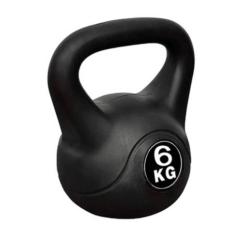Βαράκι γυμναστικής kettlebell από PVC 6kg 25566-32 μαύρο