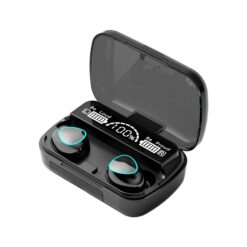 Ασύρματα Ακουστικά Bluetooth V5.3 με Power Bank και Ένδειξη Μπαταρίας M10 Newest σε Μαύρο Χρώμα