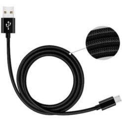 Καλώδιο φόρτισης και μεταφοράς δεδομένων KlGo S-51 USB 2.0 σε Micro USB 2m Μαύρο