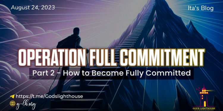 showing one who is committed by climbing up the mountain