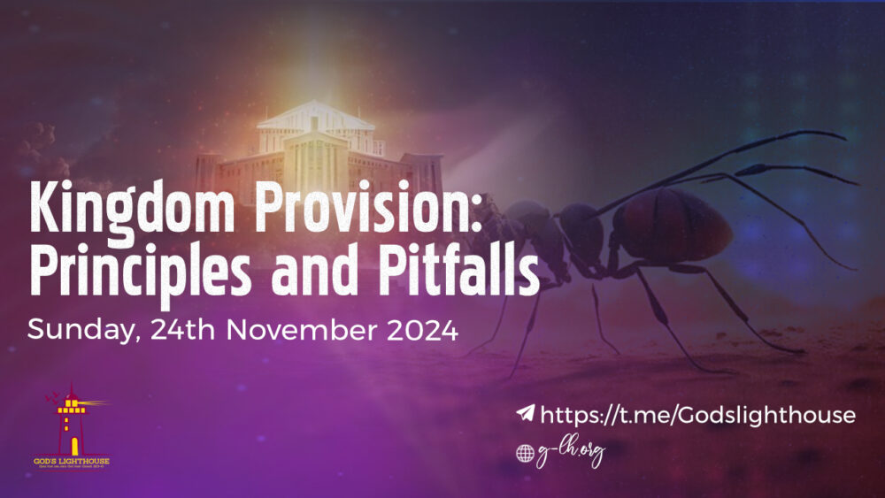 Kingdom Provision: Principles and Pitfalls