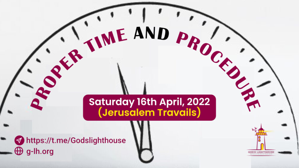 Proper Timing and Procedure 