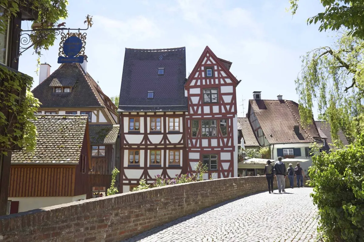 Fachwerkhäuser in einer Altstadt