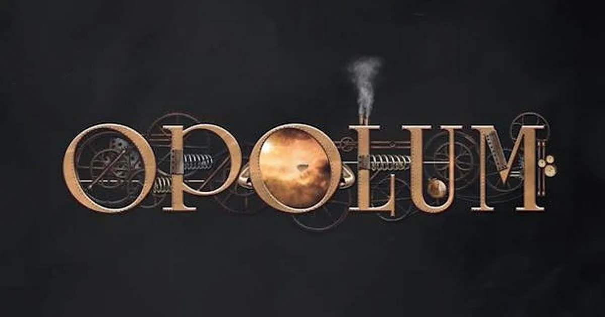 Das Wort 'Opolum' in stilisierter Schrift.