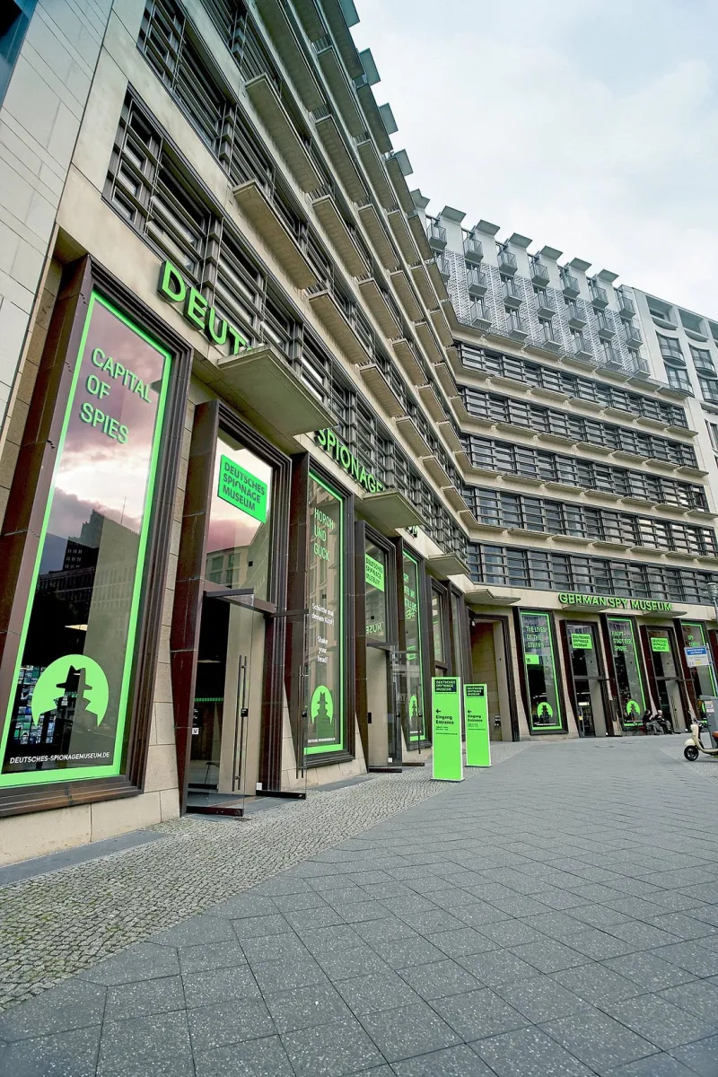Eingang des Deutschen Spionagemuseums