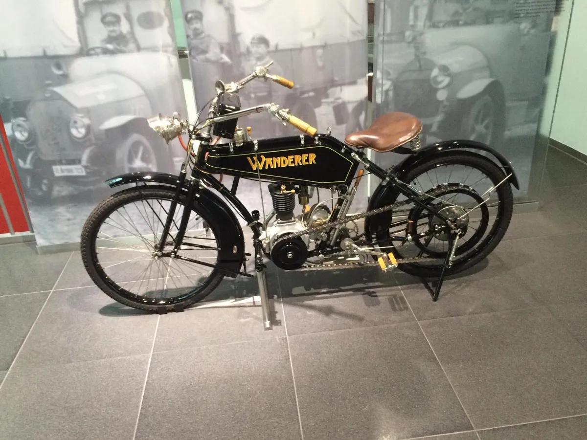 Vintage Wanderer Motorrad im Museum