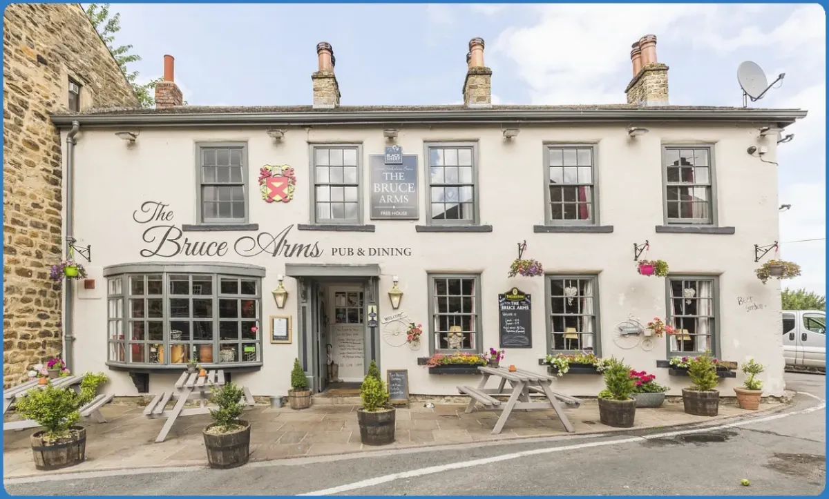 Exterior of The Bruce Arms pub and dining.