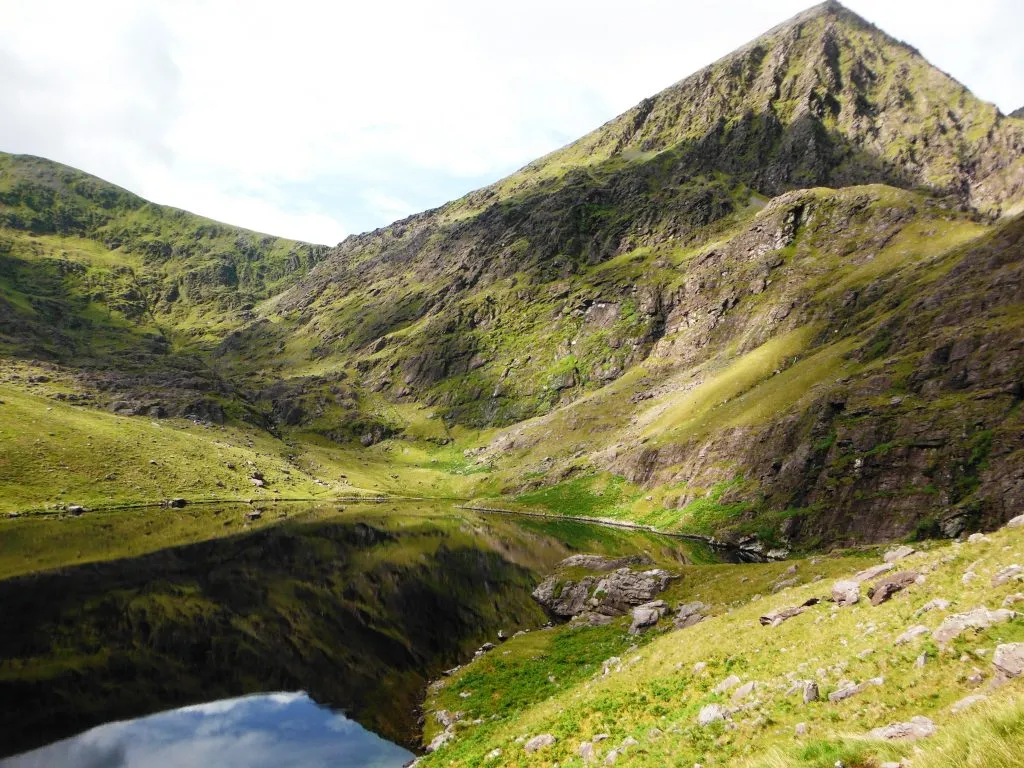 Mountain landscape with a lake reflection
