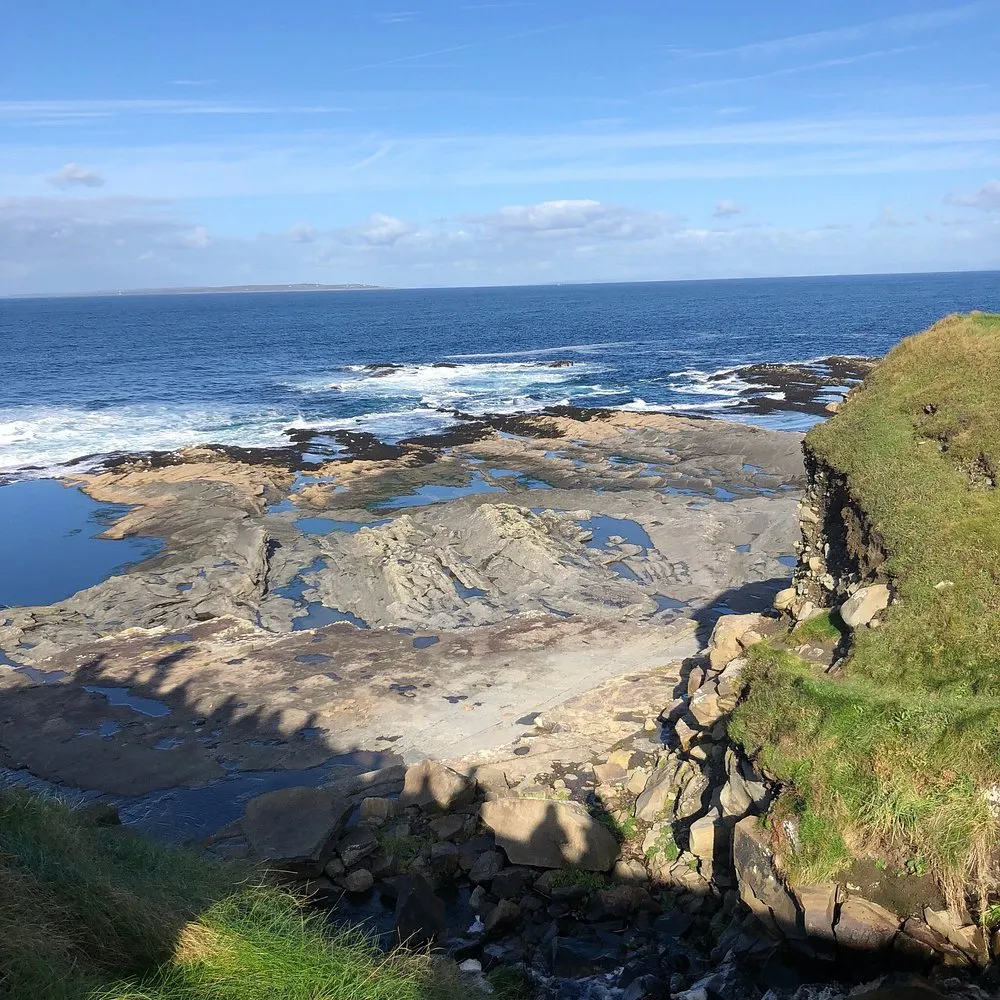 Rocky coastline with ocean waves