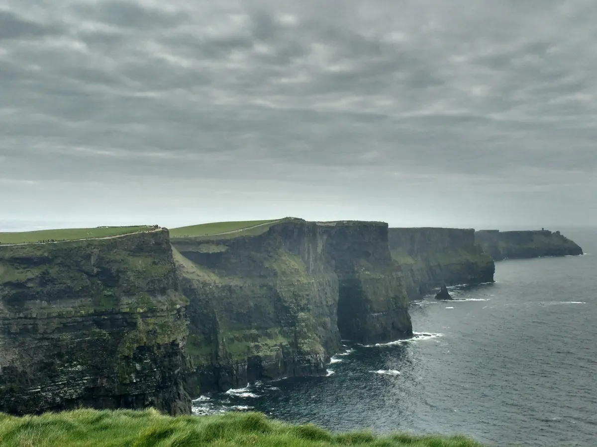 Cliffs of Moher with cloudy sky