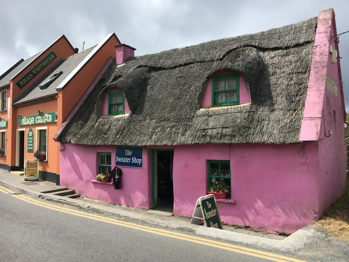 A Spasso per Dublino — recreation place in Dublin, pink thatched cottage