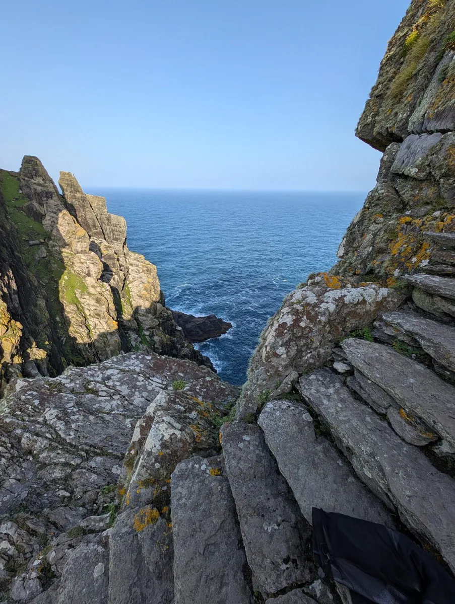 Rocky cliffside overlooking the ocean