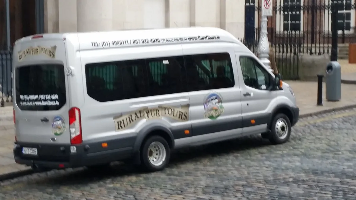Silver van with Rural Pub Tours signage