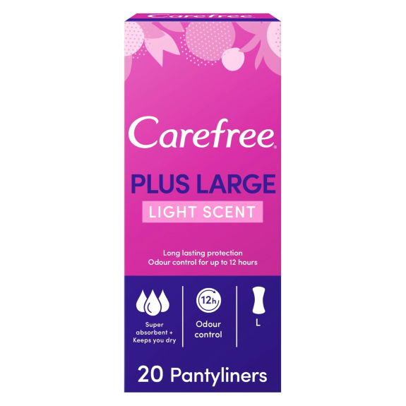 Carefree Liners Plus Large Light Scent (20pcs)