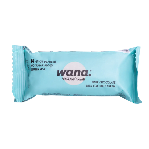 Wana Waffand Cream Protein bar, Dark Chocolate with Coconut Cream 43g