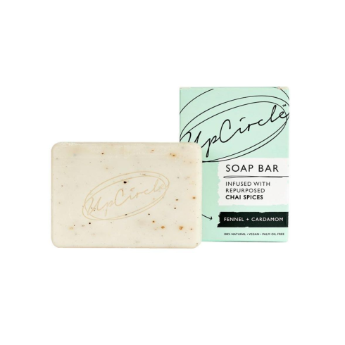 UPCIRCLE ORGANIC FENNEL & CARDAMOM CHAI SOAP BAR 100G