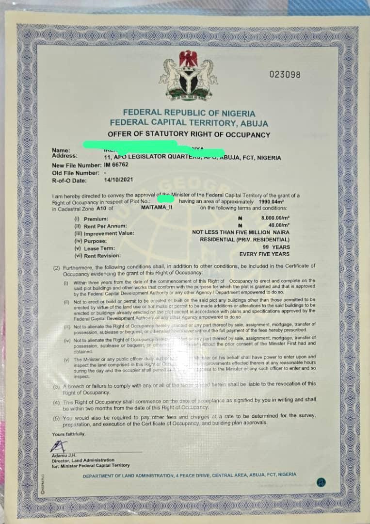 Land for Sale in Maitama 2, FCT - Image 1