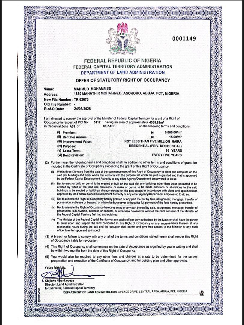 Land for Sale in Guzape, FCT - Image 1