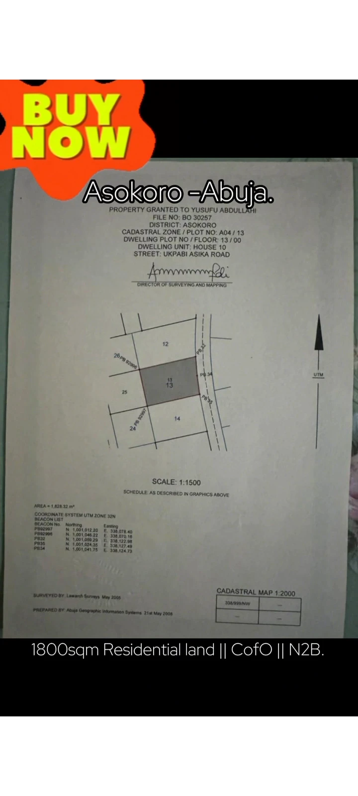 Land for Sale in Asokoro, FCT cover picture
