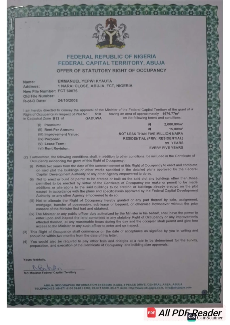 Land for Sale in Gaduwa, FCT cover picture