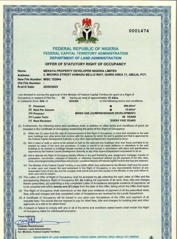 Land for Sale in Gousa, FCT cover picture