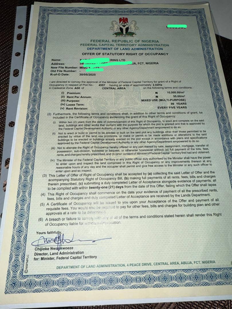 Land for Sale in Central Arez, FCT cover picture