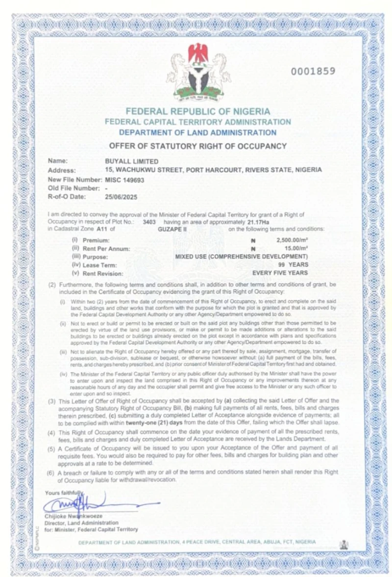 Land for Sale in Guzape 2, FCT cover picture
