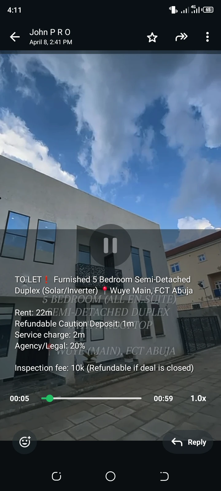 Duplex for Rent in Wuye, FCT