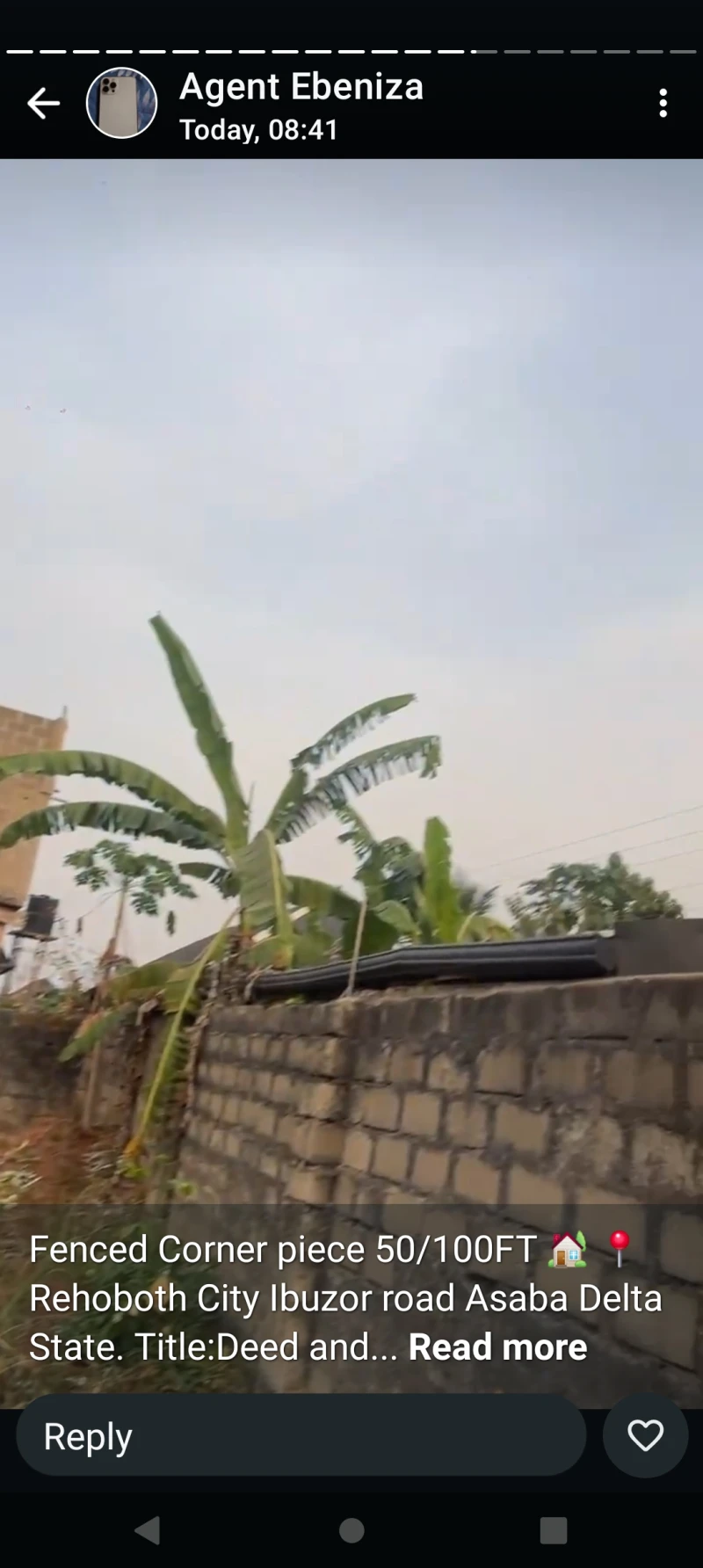 Land for Sale in Ibusa Road, Delta - Image 1