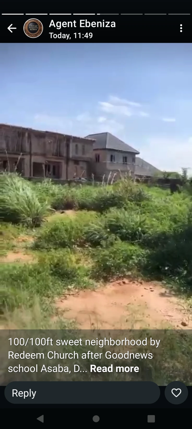Land for Sale in Redeem road, Delta - Image 1