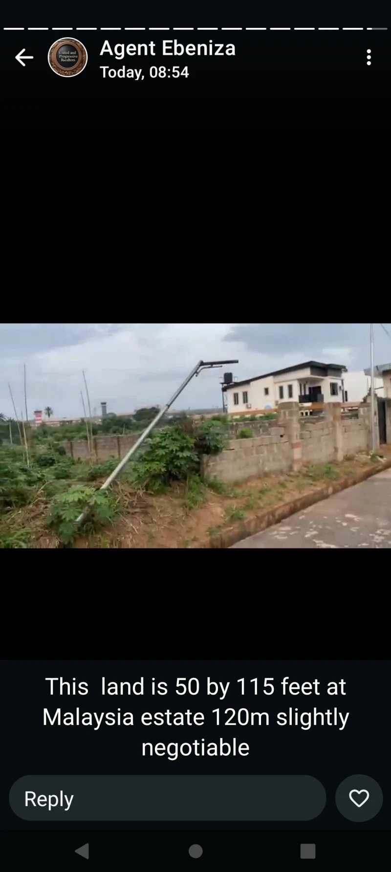 Land for Sale in 50 by 115 @ Malaysia estate, Delta - Image 1