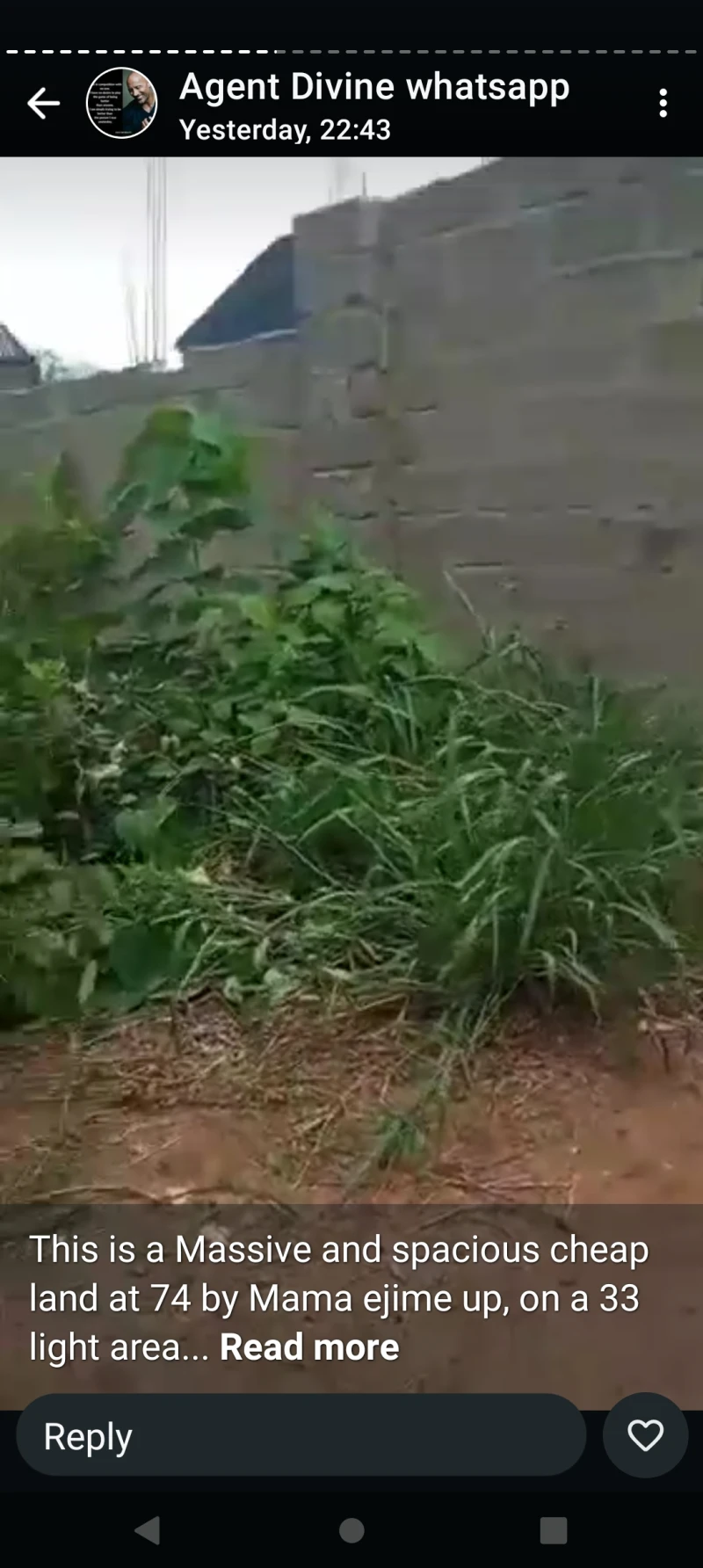 Land for Sale in 40 by 80 at 74 by mama Ejime, Delta - Image 2