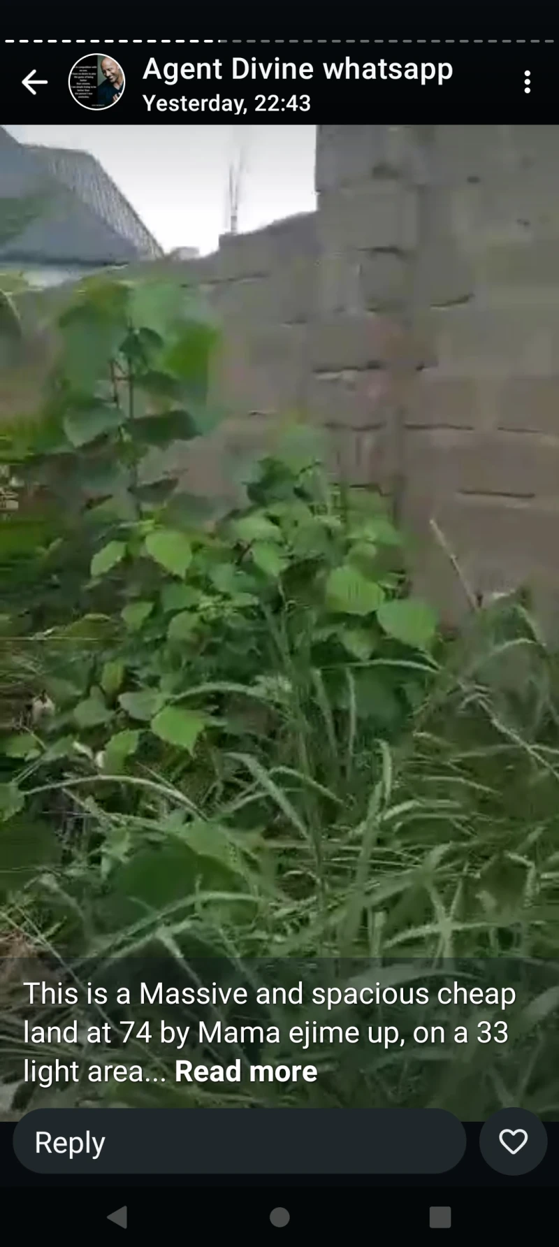 Land for Sale in 40 by 80 at 74 by mama Ejime, Delta - Image 1