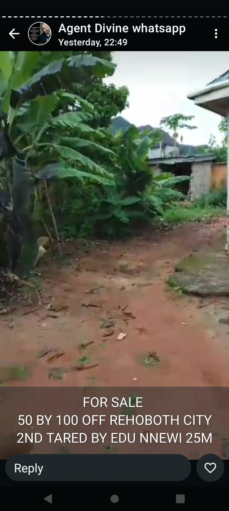 Land for Sale in 50 by 100 at Rehoboth, Delta - Image 1