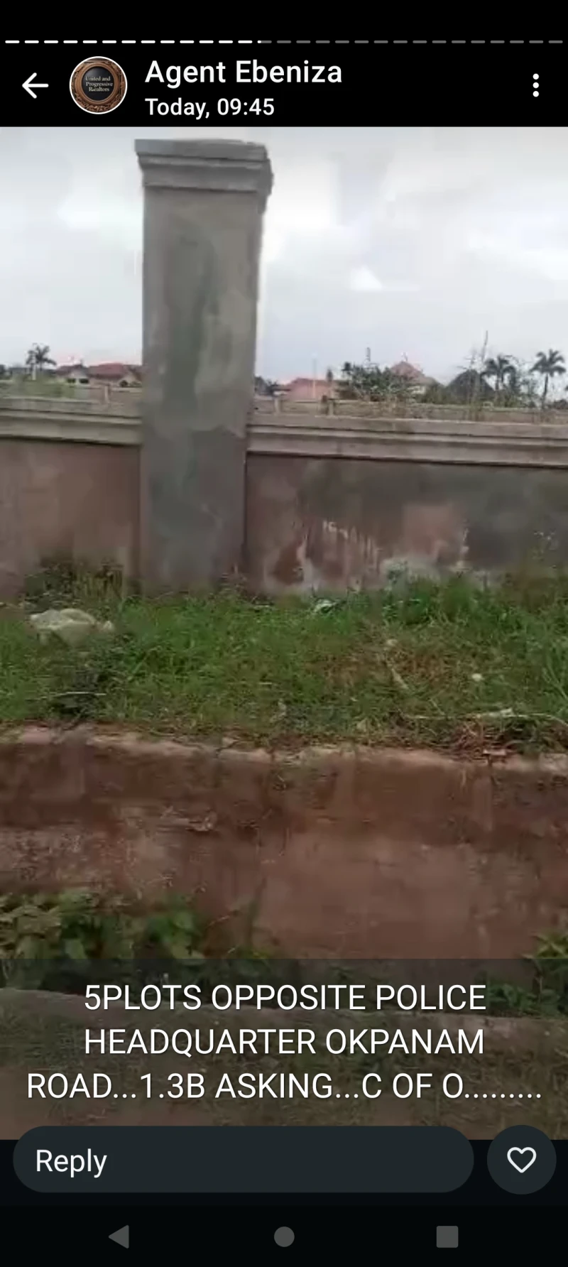 Land for Sale in 5 plots of land opp Police Headquarters, Delta - Image 2