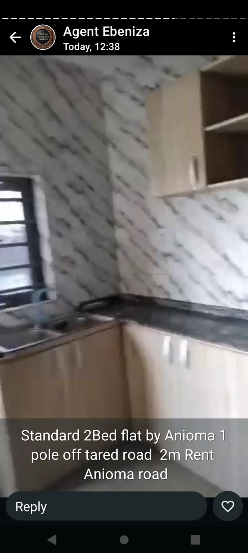 2 Bedroom Flat for Rent in Anioma street Okpanam road, Delta - Image 1