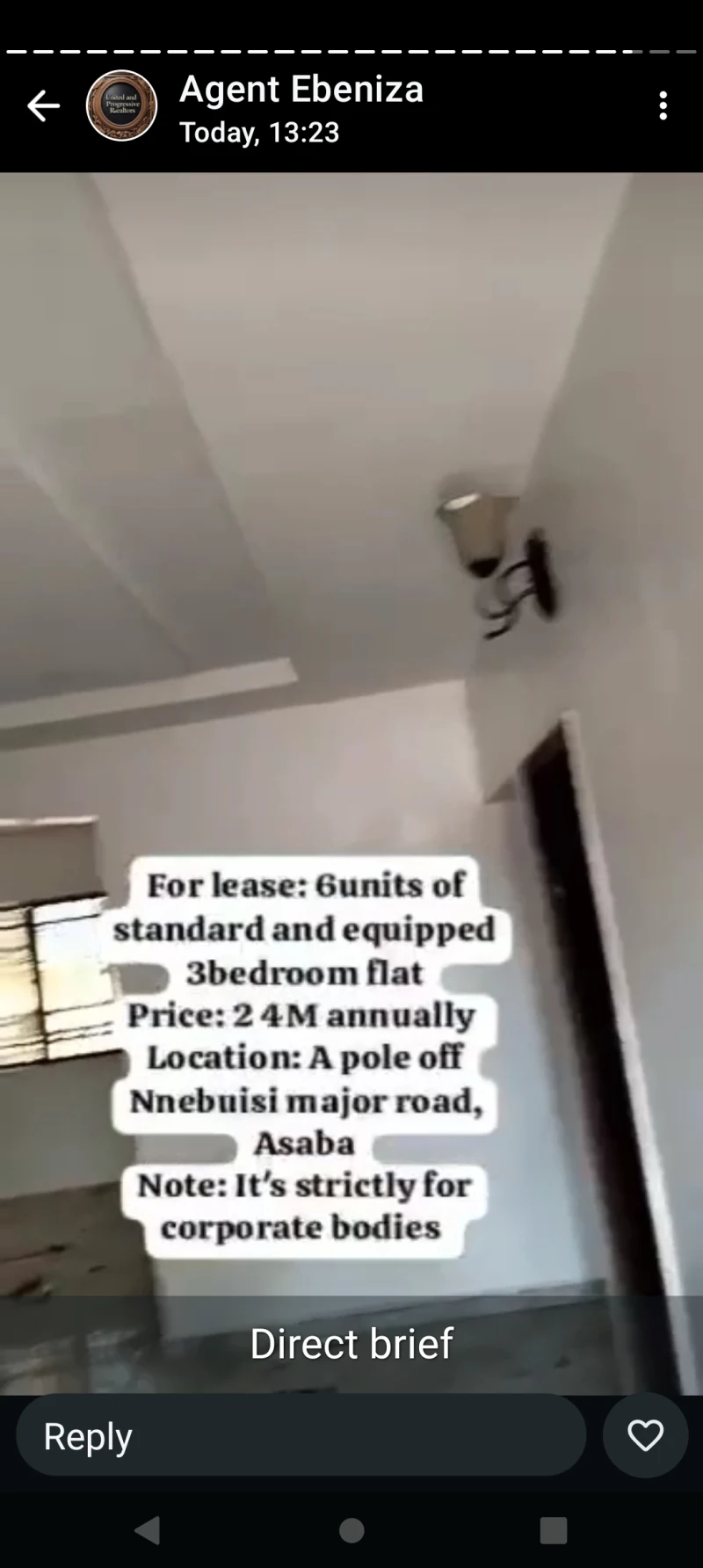 3 Bedroom Flat for Rent in Nnebisi road, Delta - Image 1