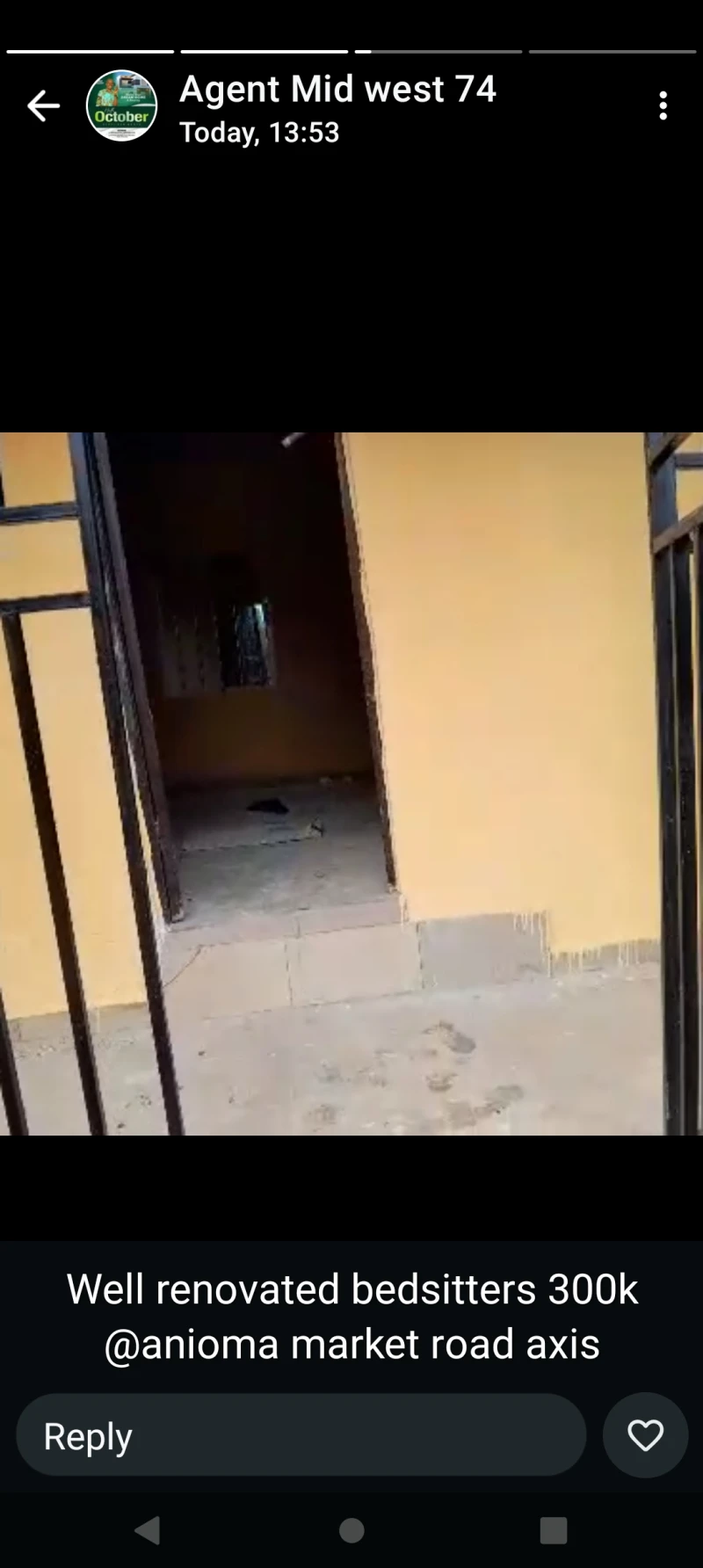 SelfContain for Rent in Anioma market, Okpanam road, Delta - Image 1
