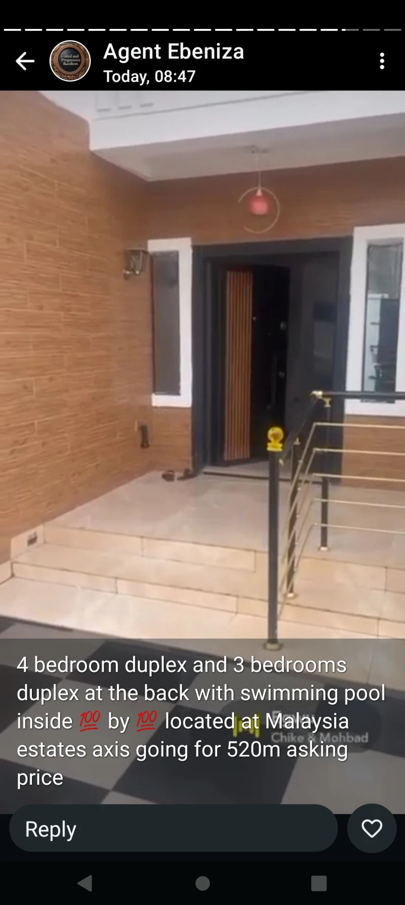 Duplex for Sale in 4bed and 3bed room duplex in 100 by 100 plot close to Malaysia estat3, Delta - Image 1