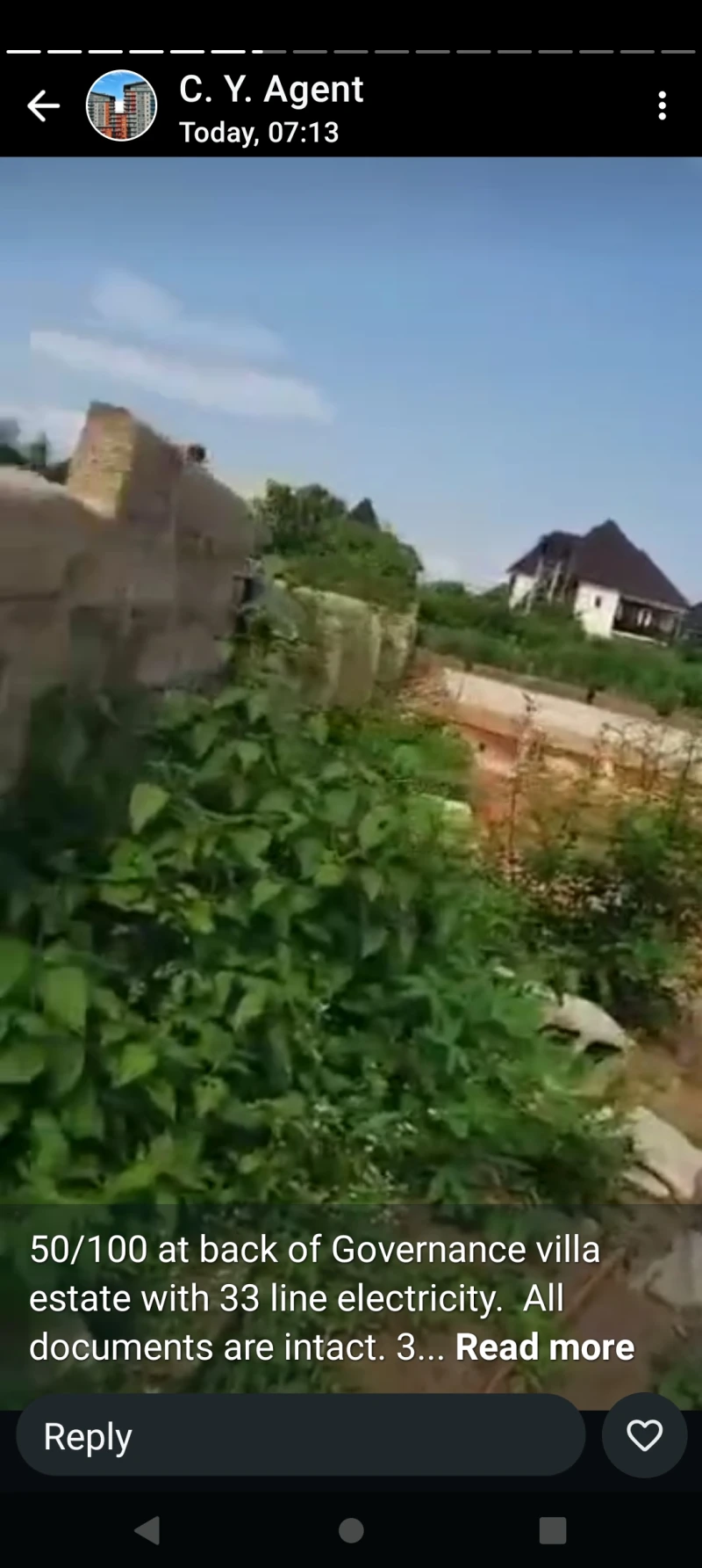 Land for Sale in 50 by 100 back of Governance villa, Delta - Image 1
