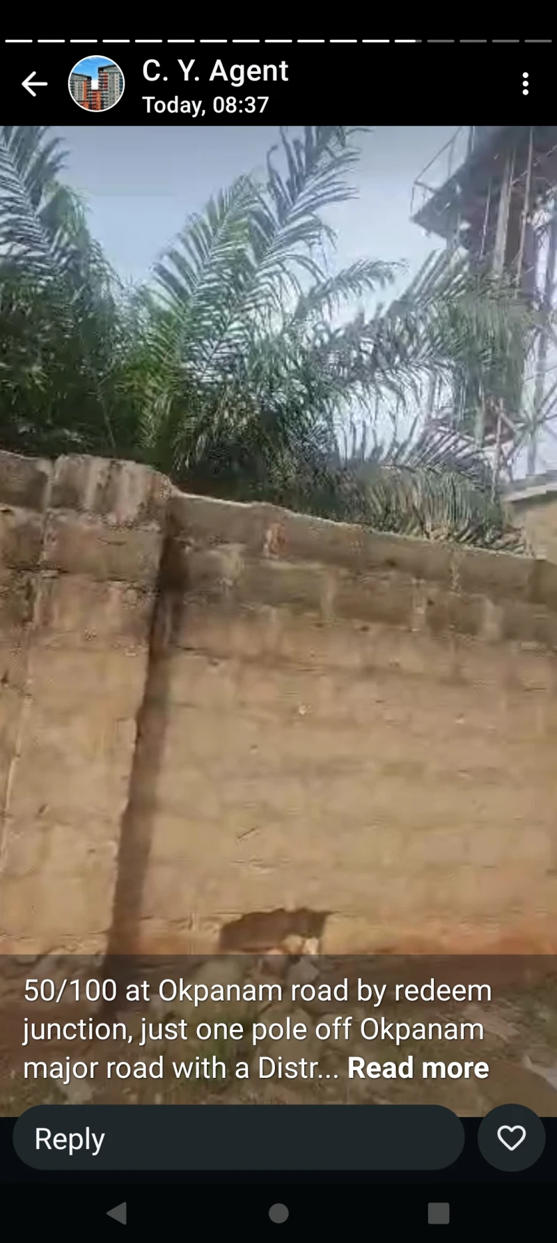 Land for Sale in Okpanam road by redeem junction, Delta - Image 1