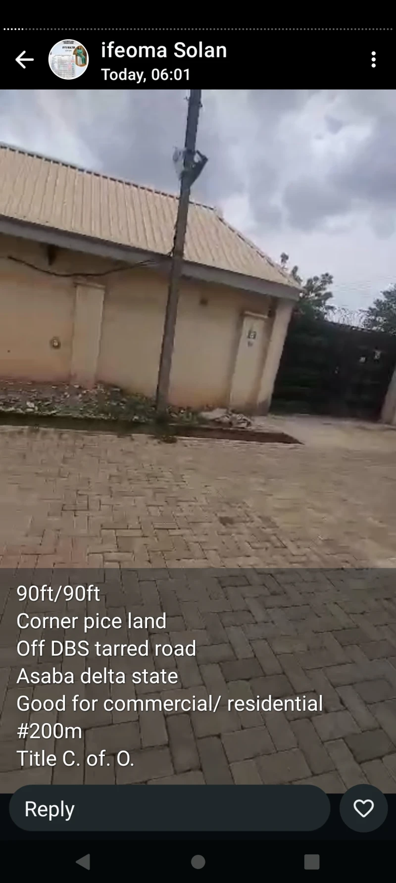Land for Sale in Off DBS tared rood, Delta - Image 1