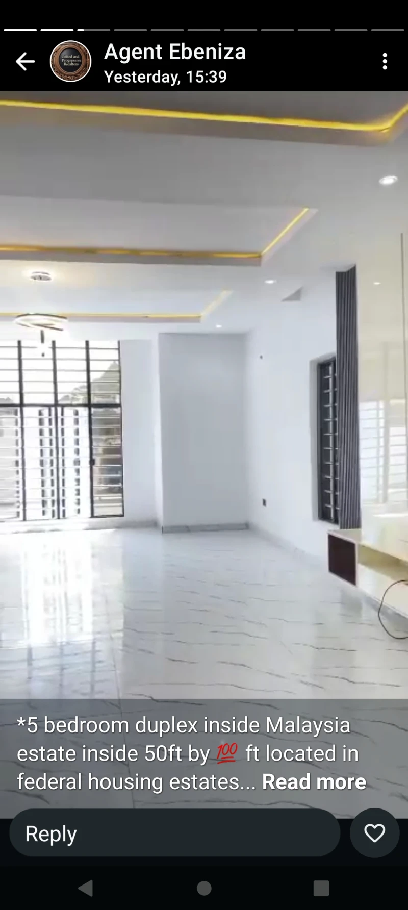 Duplex for Sale in 5 bed room duplex at Malaysia estate, Delta - Image 1
