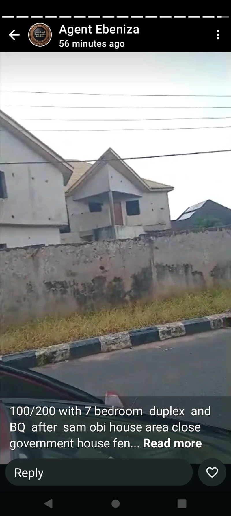 Land for Sale in 100 by 200 and uncompleted 7 bedroom duplex at GRA, Delta - Image 1