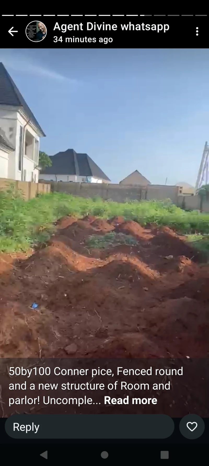 Land for Sale in 50 by 100 with uncompleted room and parlour in it at Nwagwolor, Delta cover picture