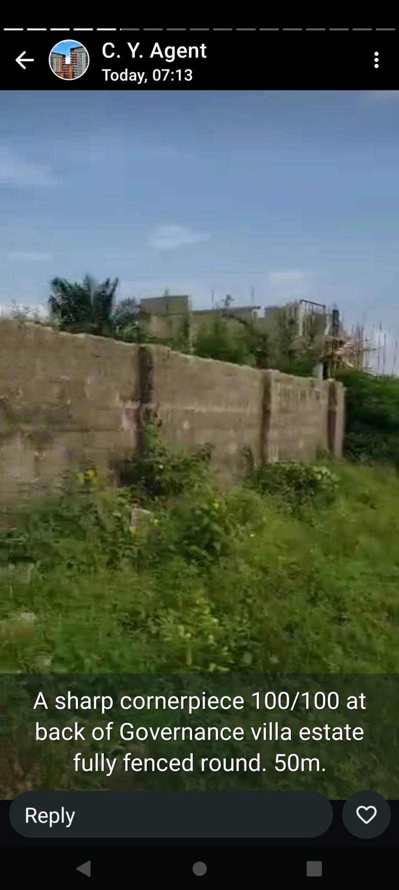 Land for Sale in 100 by 100 back of governance villa ibusa road, Delta cover picture