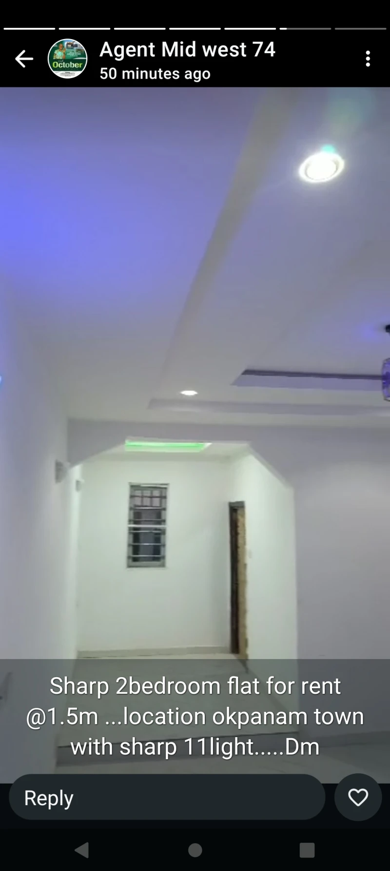 2 Bedroom Flat for Rent in Okpanam Town, Delta cover picture